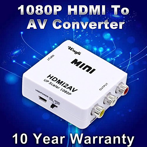 CFY 1080p HDMI To AV 3RCA CVBS Composite Video Audio Converter Adapter HDMI2AV Converter Support PAL/NTSC TV Format Output