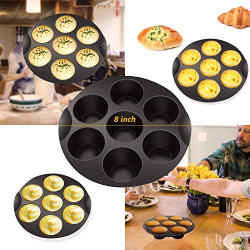 8 inch Air Fryer Accessories 12 Pcs for Gowise Phillips Cozyna Airfryer XL 4.2QT-5.8QT, Deep Fryer Accessories Set of 12 (Renewed) - Thumbnail 4