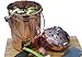 Kitchen Compost Pail Bin for Countertop - 1 Gallon Food Scrap Container, Leak proof Stainless Steel with Copper Plating - Includes 1 Year's Worth of Dual Charcoal Filters & Compost Pail Bags