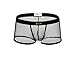 Leories Men's Openwork Mesh Breathable Underwear Lingerie Bodysuit Briefs XL Black