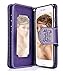 FLYEE iPhone 8 Case, iPhone 7 Wallet Case, 9 Card Slot PU Leather Magnetic Protective Cover with Mirror and Detachable Wrist Strap for iPhone7 iPhone8 4.7 Inch Purple