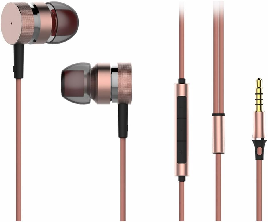 MaGaosi M1 Rose Gold Wired Titanium Driver&AFX BA Hybrid Dual Drivers IEM's HiFi Earphone Headphone with Mic