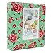Ablus 64 Pockets Mini Photo Album for Fujifilm Instax Mini 7s 8 8+ 9 25 26 50s 70 90 Instant Camera & Name Card (64 Pockets, Green flowers)