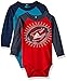 adidas Baby Boys' Single and 2 Pack Bodysuits, Blue/Red, 12 Months