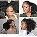 Anrosa Kinky Curly Ponytail 4C Afro Ponytail for Natural Hair Curly Ponytail Piece Kinkys Curly Drawstring Kinky Coily Ponytail Clip in Ponytail Extension for Black Women 10 Inch