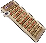 ThermoGem FIR Photon Bio Magnetic Mat - 59”L x 24”W Midsize - Natural Amethyst + Tourmaline Jade - Adjustable Far Infrared Heating 86-158°F & PEMF Frequency 1-30 Hz - Red Light - FDA Reg Manufacturer