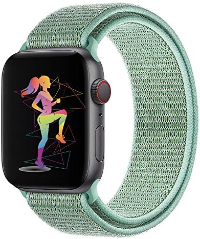 Unhom Compatible with Apple Watch Band 38mm 40mm 42mm 44mm, Soft Nylon Weave Sport Loop Replacement Band for Watch Series 4/3/2/1