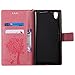 Sony Xperia L1 Case, Linkertech [Kickstand Feature] PU Leather Wallet Flip Pouch Case Cover with Wrist Strap & Card Slots for Sony Xperia L1 5.5'' 2017 Release (B-1)