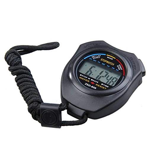 Unmengii Electronic Walking Timer Countdown LCD Sports Equipment Time Digital Chronograph New Stopwatch