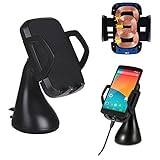 3 Coils Qi Wireless Car Charger Dock with Car Air Vent Bracket + Suction Cup Socket for Samsung Galaxy S7 Edge/S7/S6 Edge Plus/S6 Edge/S6/NOTE 5 etc All Qi-enabled Cellphones