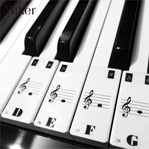 FidgetGear 88 Color Piano Key Note Keyboard Stickers Label Decal Teach Learn to Play Music