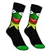 The Muppets Kermit Official Gift 1 Pair Mens Dress Socks Black