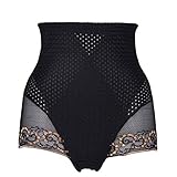 FULNEW Women's Tummy Control Shapewear Seamless Shaper Sculpting Panty Hiwaist Trainer Underwear Brief (US XL (CN 3XL), Black)