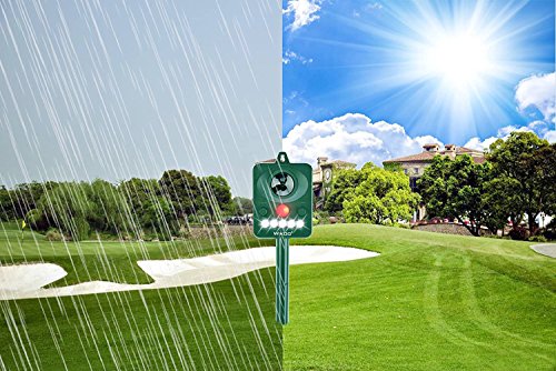 Wikoo Ultrasonic Pest Control, Solar Power Ultrasonic Motion Activated Animal Repeller, Waterproof Animals Repellent, Motion Activated Outdoor Repeller