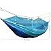 Camping Hammock, Rusee Mosquito Net Outdoor Hammock Travel Bed Lightweight Parachute Fabric Double Hammock for Indoor, Camping, Hiking, Backpacking, Backyard