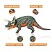 QuadPro Dinosaur Toys Sets for Kids, 8 Piece Jumbo Plastic Dinosaurs Figures Include Saurophaganax, Brachiosaurus, Velociraptor, Triceratops, T Rex and More, STEM Toys for Boys and Girls