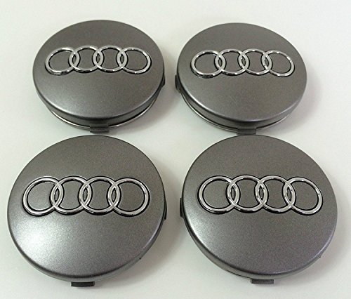 Buy 4 x Hubcaps Logo Audi 60 mm Caps for Circles Alloy Studs – A1 A2 A3 ...
