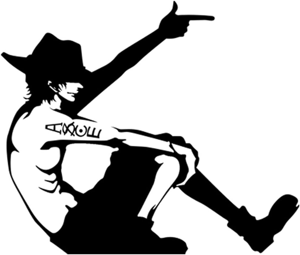 Tioua Wall Decal Sticker 1 Pcs Anime One Piece Ace Car Door Sticker Cartoon Personalized Modified Car Decals