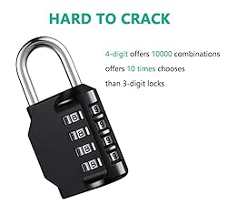 Combination Lock Resettable 4 Digit Padlock with