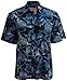 Johari West Men’s Hawaiian Shirt Casual Button Down Short Sleeve Cotton Summer Batik Aloha Shirt for Men