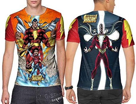 DC Shazam! Fans Art Man TOP Fullprint Sublimation Size S-3XL (T-Shirt, XX-Large)