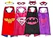 Superhero Capes And Mask Party Supplies Dress Up Costumes 4 Set For Girl