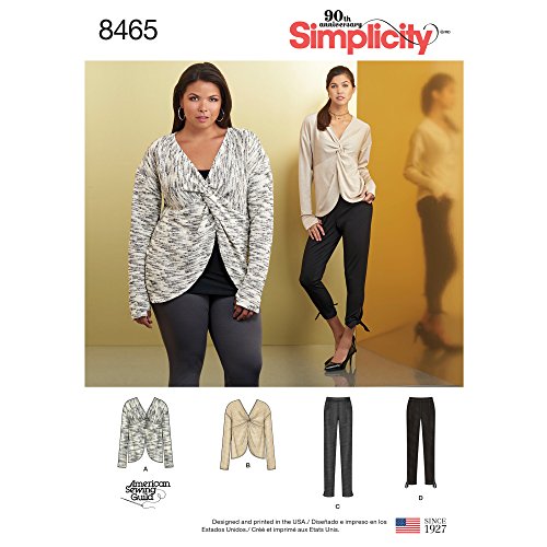 Simplicity Creative Patterns US8465A Sewing Pattern Sportswear, Small/Medium X XX-Large