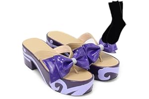 TKIEIO Qiqi Cosplay Shoes Keqing Boots Anime Characters Cosplay Shoes Cos Performance