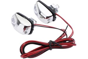 SEADEAR 2 Pcs Wiper Washer Eye Lamp, Front Windshield Washer Nozzles Windshield Washer Wiper Spray Jet Kit with LED Light Colorful