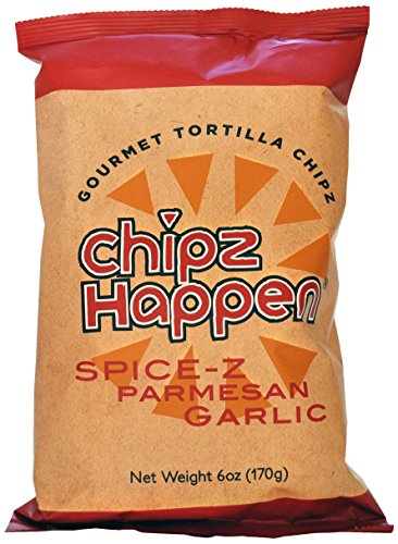 chips Happen Spice-Z Garlic Gourmet Tortilla Chips, 6 Ounce