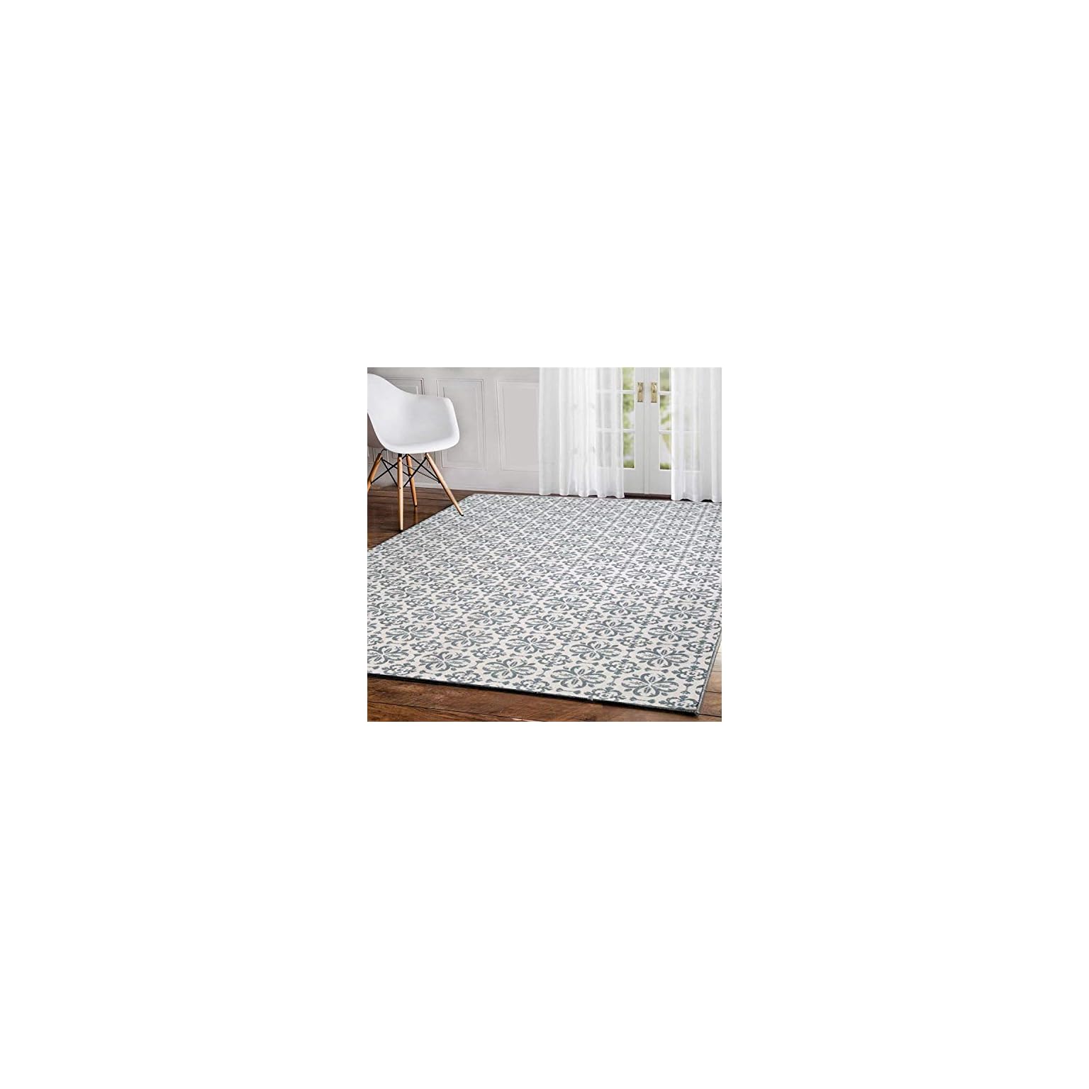 Pauwer Morrocan Cotton Area Rug 4' x 6' Machine Washable Printed Cotton