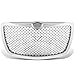 DNA MOTORING GRF-016-CH Mesh Design Front Bumper Grille Guard Compatible with 05-10 Chrysler 300/300C, Chrome
