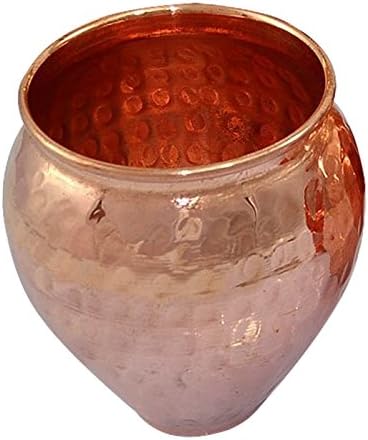 TeraShopee Drinkware Accessories Copper Lota Matka Glass, Set of 6