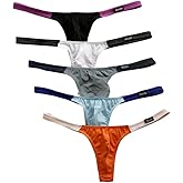 Golirsteca Men's Cotton T-Back Thong Panties Low Rise G-String Thongs Underwear Underpanties Brief