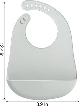 PandaEar 3 Pack Silicone Baby Bibs Lightweight Waterproof Unisex view 3