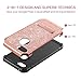 BENTOBEN Google Pixel 3 Case, Kickstand Design Slim 2 in 1 Heavy Duty Shockproof Hybrid Soft TPU Bumper Hard PC Cover with Bling Sparkly Glitter PU Faux Leather Protective Phone Cover, Rose Gold