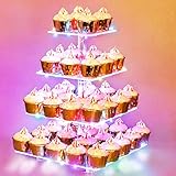 Weddingwish Pastry Stand 4 Tier Acrylic Cupcake