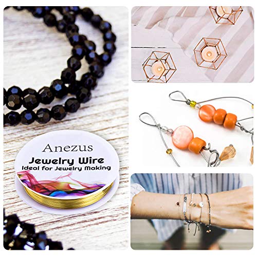 image for Jewelry Wire, Anezus Jewelry Making Tools Kit with 6 Rolls 24 Gauge Be