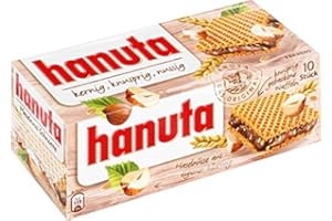 FERRERO Hanuta Hazelnut Wafers 10 Count (pack of 3)