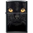 Zippo Lighter-Black Cat Face Black Matte Windproof Lighter #Z5474