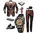 Gute Classic Steampunk Bling Automatic Mechanical Wristwatch See Through Skeleton Automatic Unisex Watch (Gold)