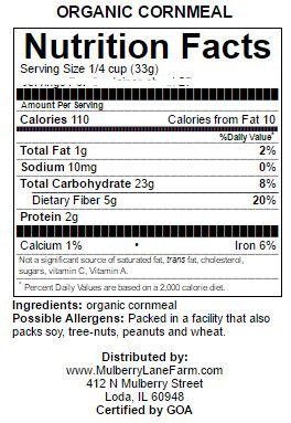 Cornmeal, 10 Pounds, Yellow, Whole Grain with Germ, USDA Certified Organic, Non-GMO, Bulk - Thumbnail 7