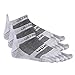 Injinji Run Lightweight No Show Coolmax 3 Pair Pack Gray MD (Men's Shoe 8-10.5, Women's Shoe 9-11.5)