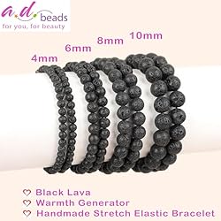 AD Beads Handmade Gemstone Stretch Elastic Bracelet
