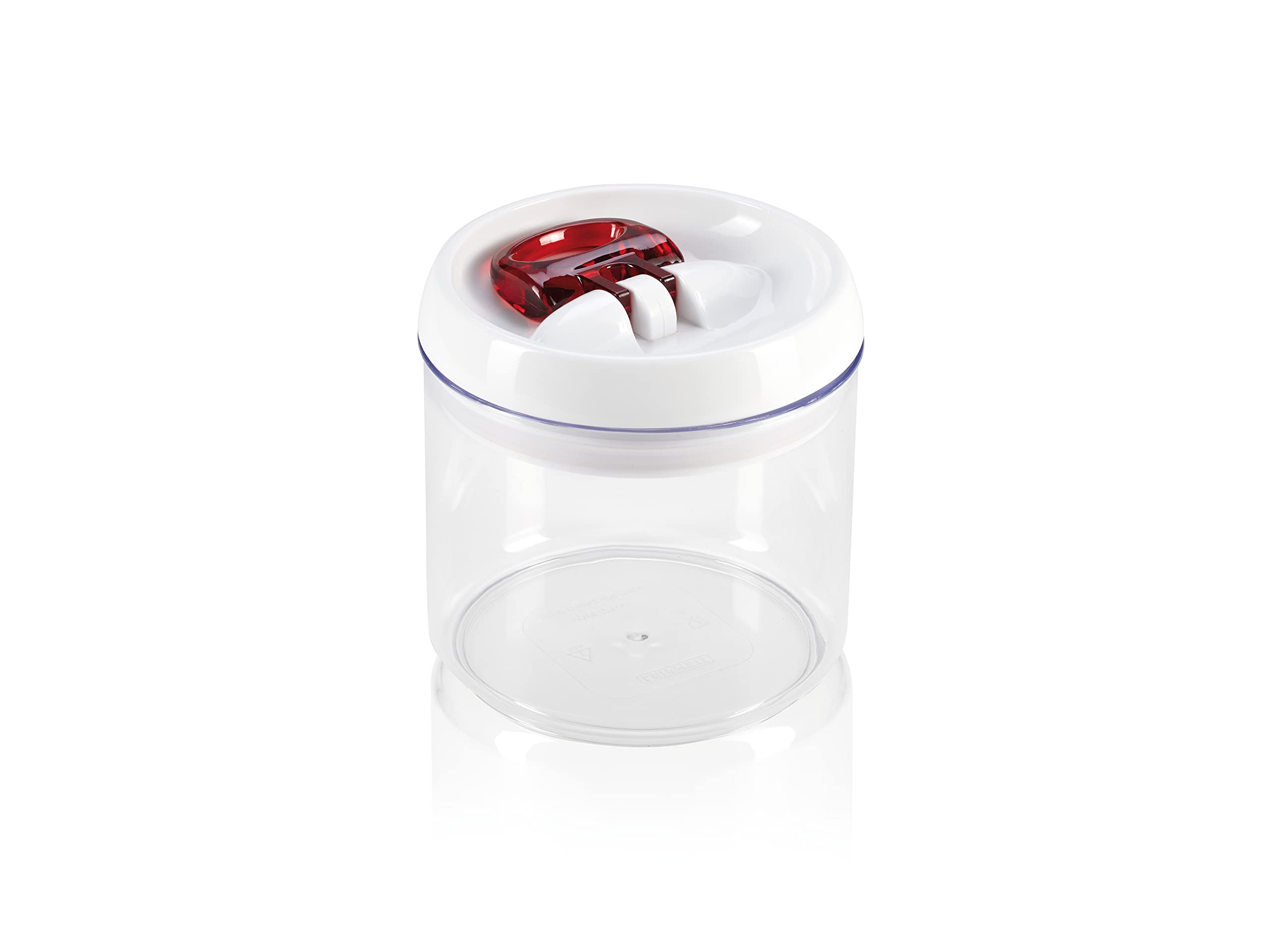 Leifheit Fresh & Easy Storage Box, White/Red/Transparent, 900 ml