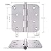 Stylever 18 Pack, Residential and Commercial Door Hinges 4 Inch Satin Nickel Finish Reversible Hinges, 5/8