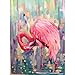 DIY 5D Diamond Painting by Number Kits, Crystal Rhinestone Diamond Embroidery Paintings Pictures Arts Craft for Home Wall Decor, Full Drill, Colorful Flamingo (J5301-11.8X15.7in)