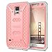 ULAK Galaxy S5 Case, Knox Armor Rugged Dual Layer Hybrid Protective Case for Samsung Galaxy S5 i9600 (Coral Pink/Gray)
