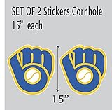 Brewers Vinyl Sticker Decal For Baseball Cornhole Car 15