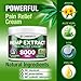 Pain Relief Hemp Cream - 8000MG Hemp Extract - Natural Formula with MSM, Aloe Vera, Emu Oil & Menthol - Made in USA - Perfect for Joint, Muscle, Sciatica & Back Pain - Rich in Omega 3-6-9